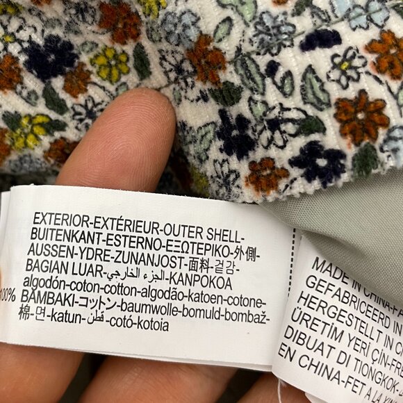 Zara Fine-Wale Corduroy Floral Jacket and Pants Set Girl's 7/8 - Picture 5 of 16